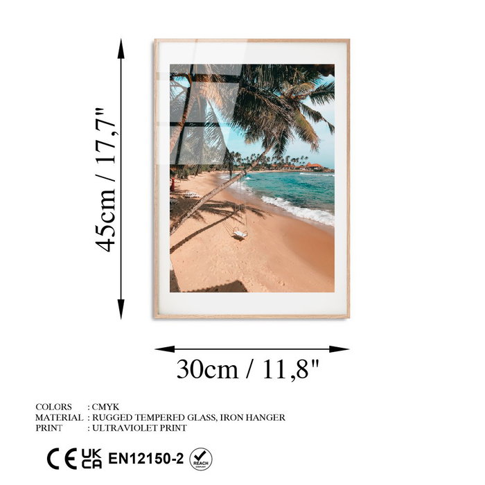 Wallity Cuadro Decorativo de Vidrio Templado Multicolor 30 x 45 cm Wallity Cuadro Decorativo de Vidrio Templado Multicolor 30 x 45 cm